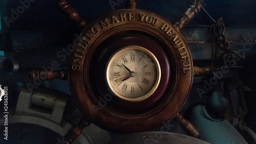 Antique Steering Wheel Clock