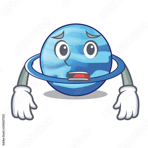 Afraid planet uranus in the cartoon form Stock Vector | Adobe Stock