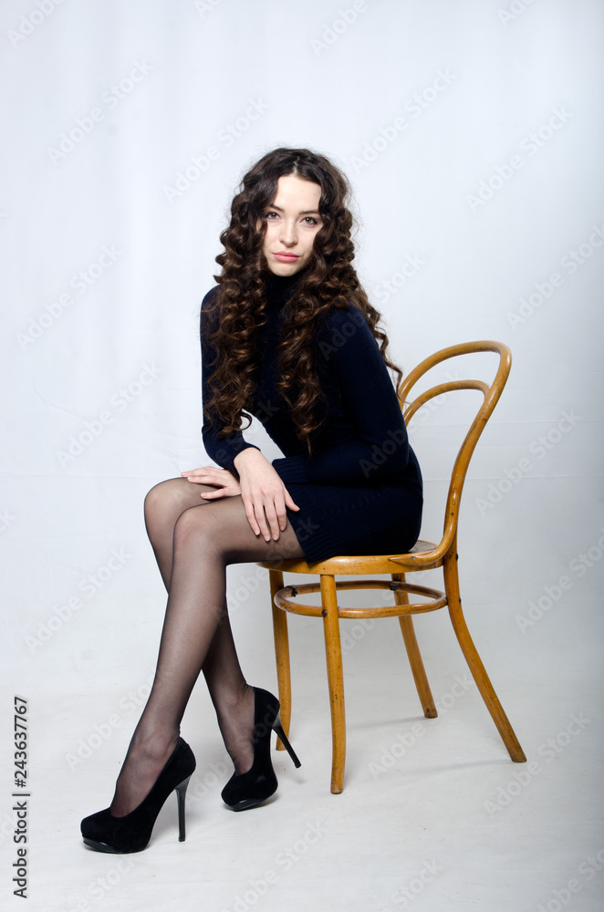 Fototapeta premium beautiful girl in the Studio