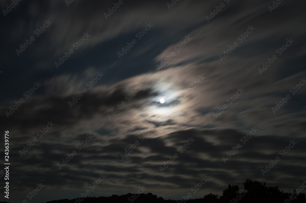 cloudy moon