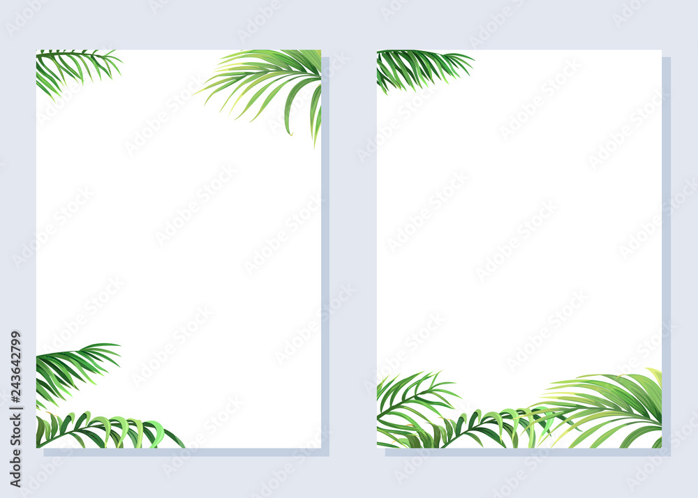 Cards with palm branches