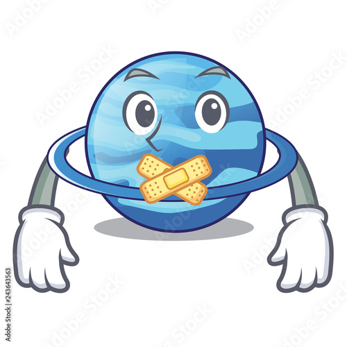 Silent plenet uranus above the sky cartoon photo