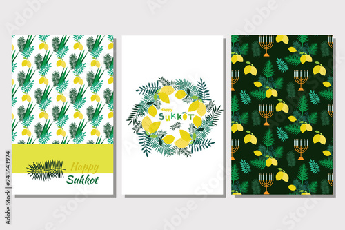 Happy Sukkot set cards1