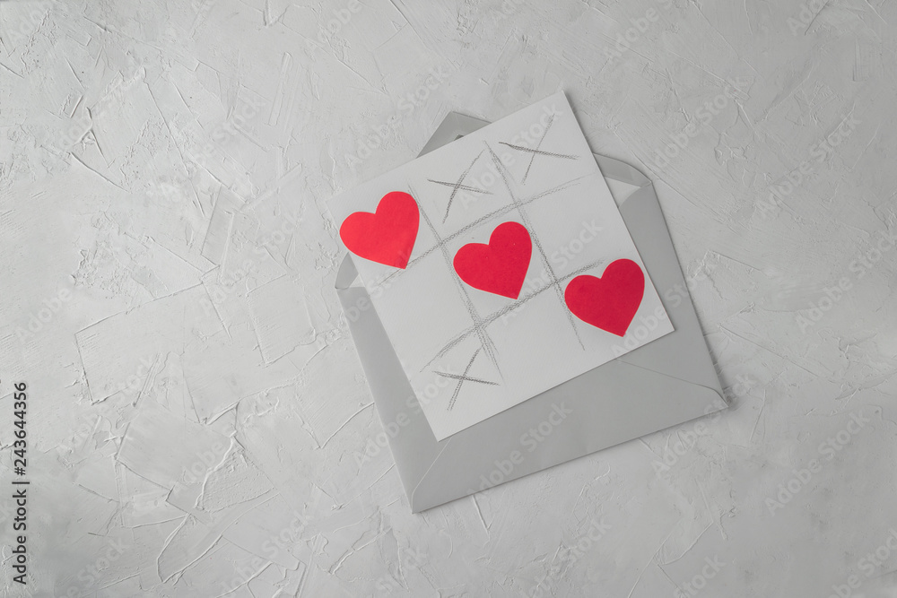Valentine day handmade greetings card