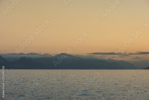 Lake Garda at sunrise  Italy