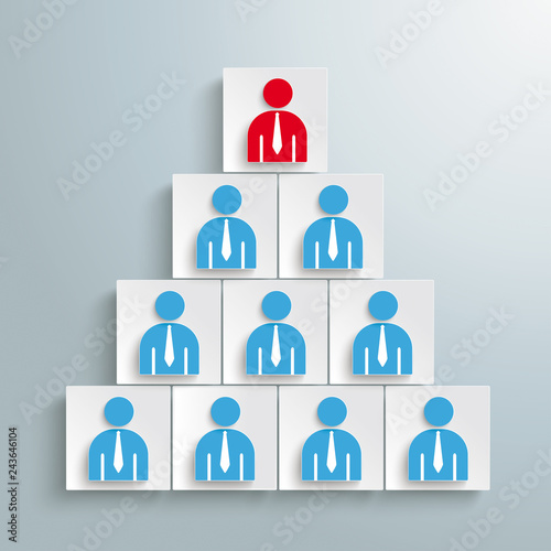 White Squares Pyramid Human Resources Management
