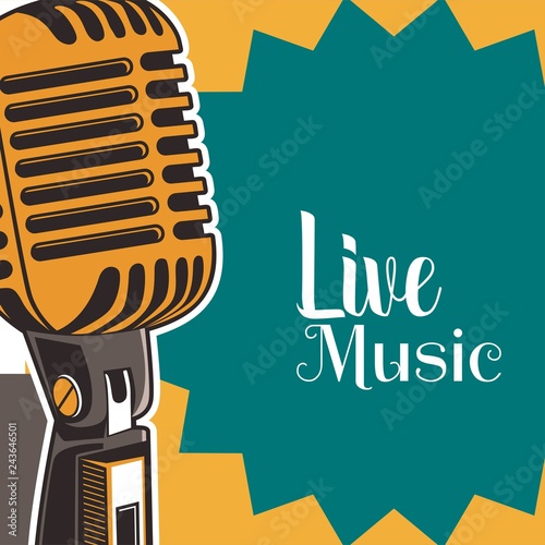 Vector musical flyer Jazz festival. Music poster background festival brochure flyer template. - Vector