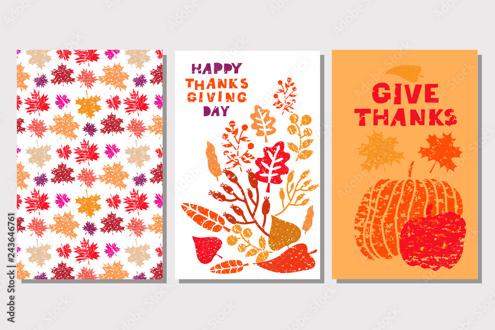 Thanksgiving day  set cards6