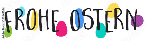 Frohe Ostern Schriftzug