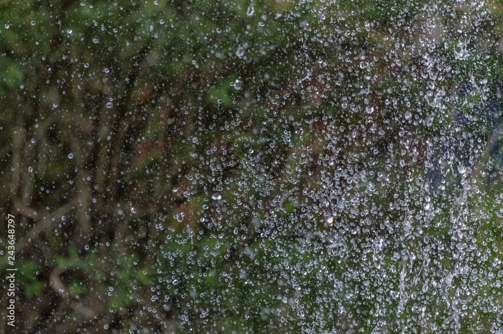 Droplets of water from fountain. Droplets of water from fountain.