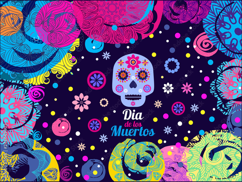 Naklejka premium Dia de los Muertos11