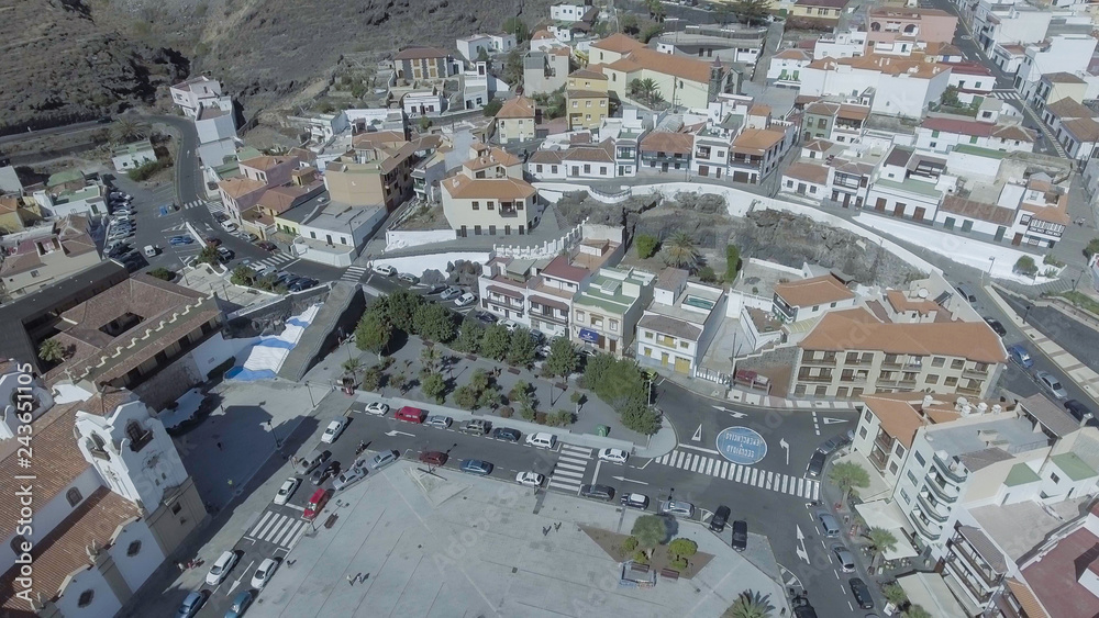 Candelaria, Tenerife. Beautiful aerial view of city skyline and coastline