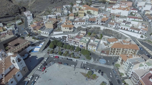 Candelaria, Tenerife. Beautiful aerial view of city skyline and coastline