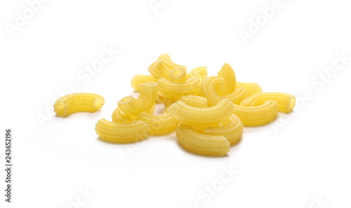 Macaroni pasta isolated on white background