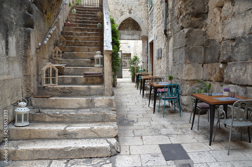 Characteristic street in the historic center of Split photo