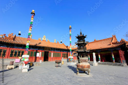 Dazhao Lamasery building scenery, Hohhot city, Inner Mongolia autonomous region, China photo