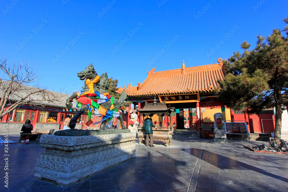 Dazhao Lamasery Building scenery, Hohhot city, Inner Mongolia autonomous region, China Dazhao Lamasery Building scenery, Hohhot city, Inner Mongolia autonomous region, China