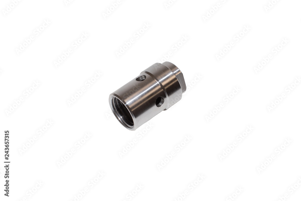 Isolated engine metallic sleeve / Cylinder Liner on a white background Isolated engine metallic sleeve / Cylinder Liner on a white background