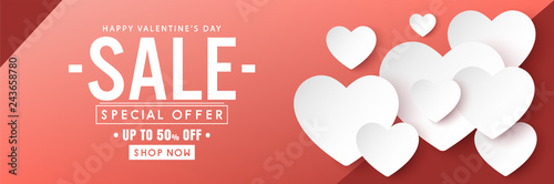 happy valentine's day banner vector design [color of the year 2019]