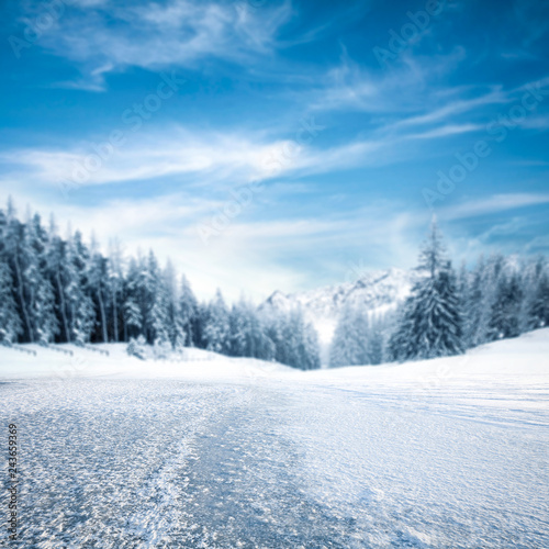 Winter background of free space for your decoration  © magdal3na