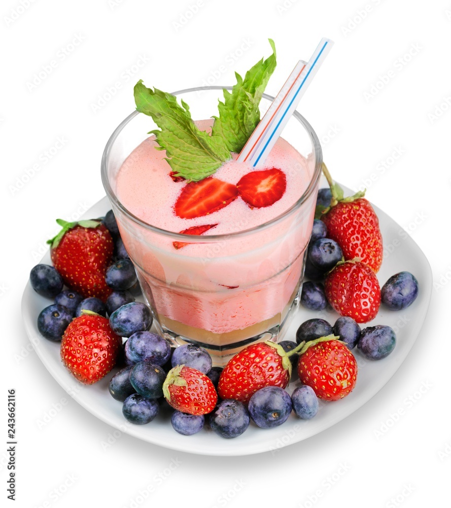 Berry Smoothie with Garnish Berry Smoothie with Garnish