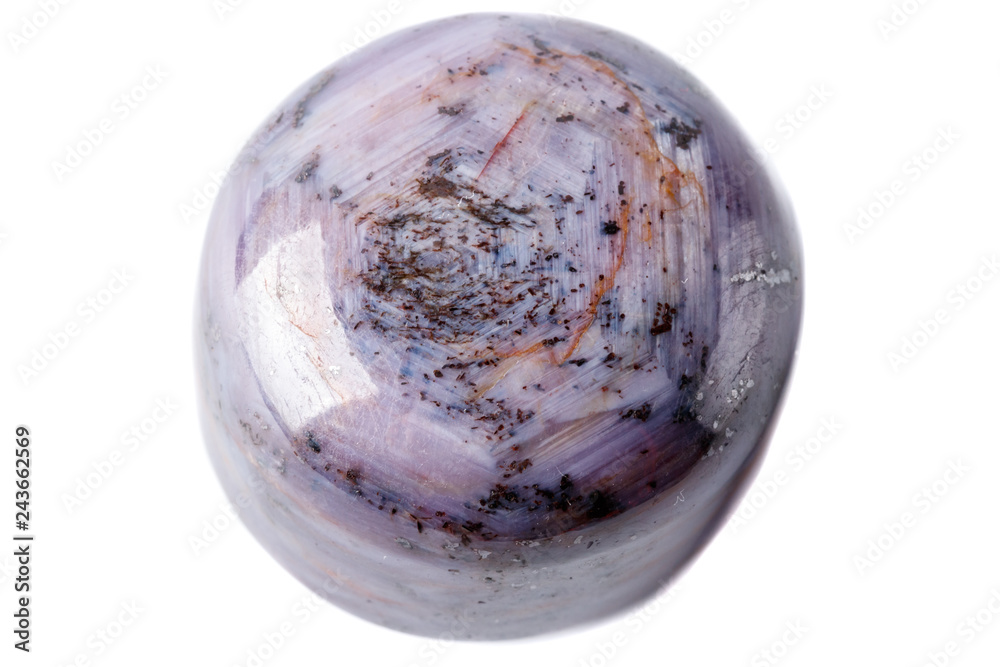 Macro of mineral Corundum Ruby Sapphire on white background Macro of mineral Corundum Ruby Sapphire on white background