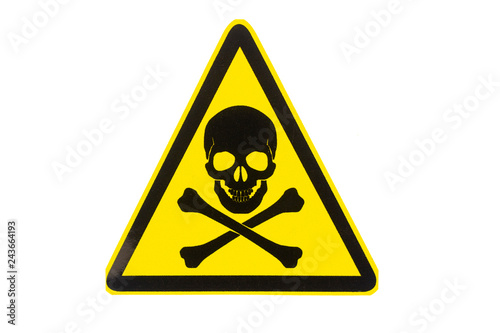 danger sign on isolated background