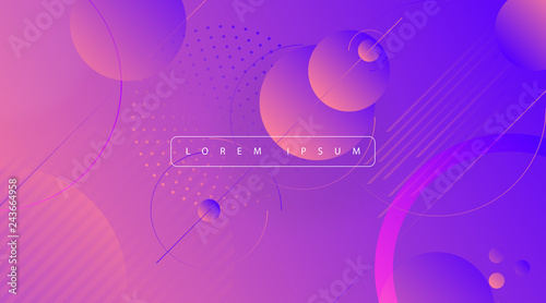 Creative Geometric background. Abstract flat lines, vector gradients, pattern and halftones.