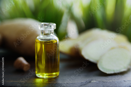 Bottle of ginger oil