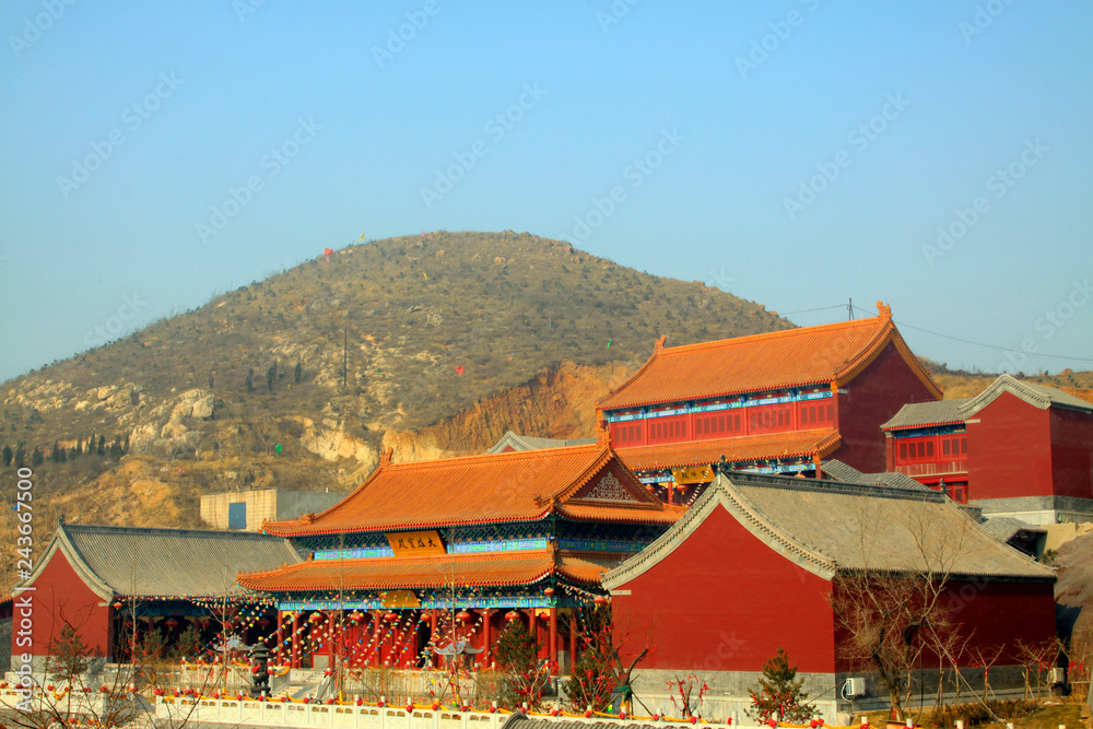 Dajue Temple building scenery, China Dajue Temple building scenery, China