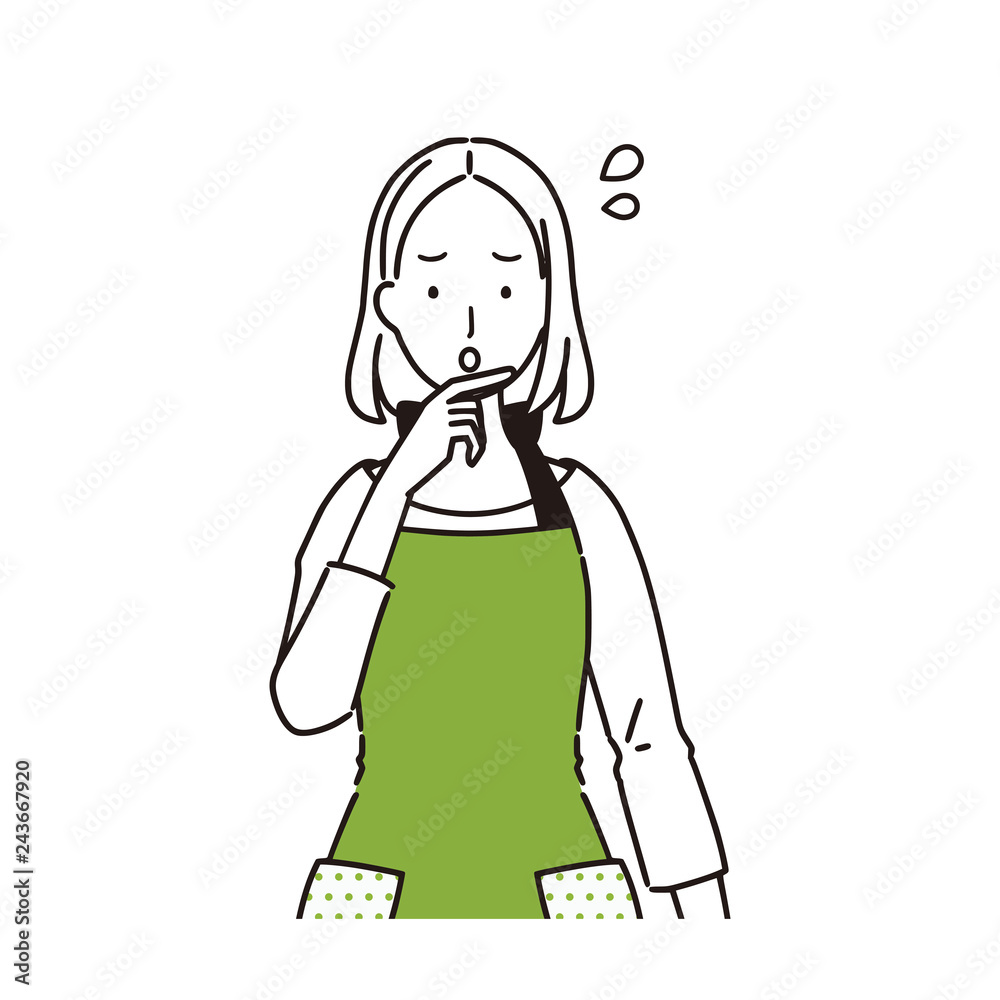 主婦　表情　困る