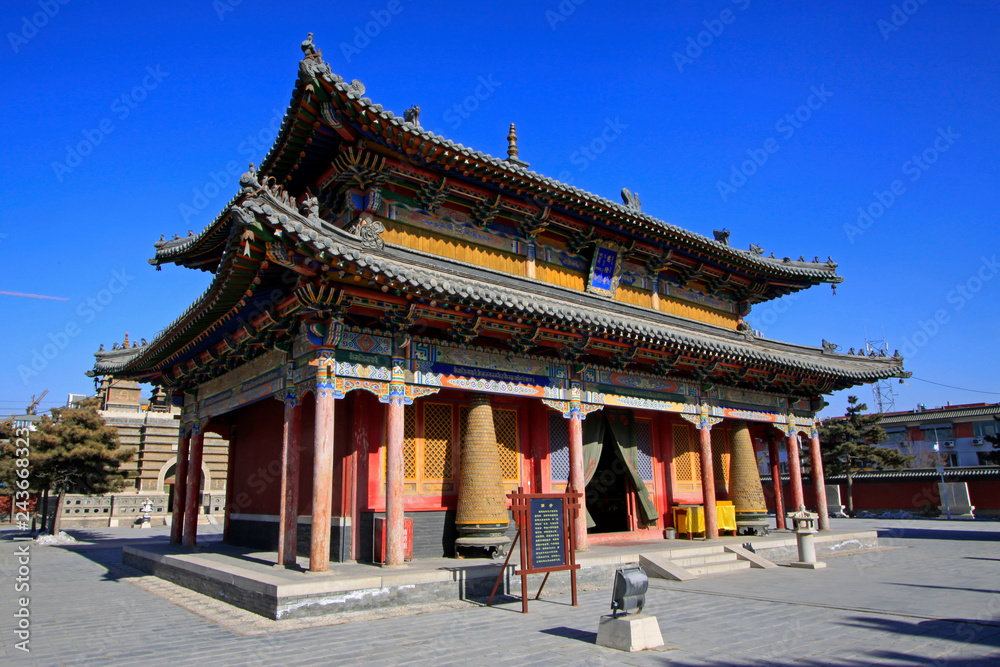 Five Pagoda Temple Building scenery, Hohhot city, Inner Mongolia autonomous region, China