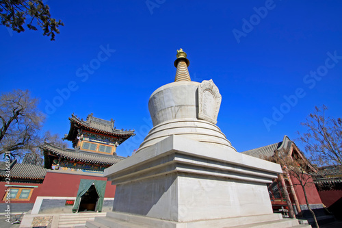 Pagoda architectural landscape in the Five Pagoda Temple, Hohhot city, Inner Mongolia autonomous region, China