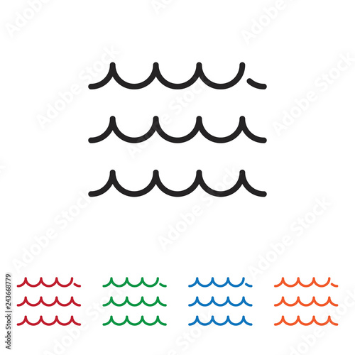 Sea waves vector icon