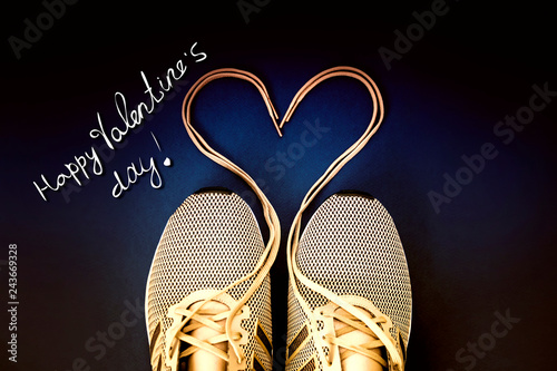  Happy Valentine's Day - laced sneaker hear