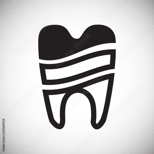 Tooth icon on white background for graphic and web design, Modern simple vector sign. Internet concept. Trendy symbol for website design web button or mobile app