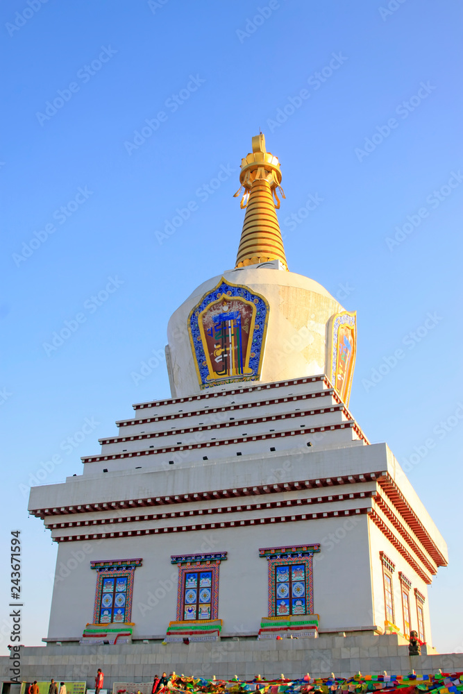 Khan treasure pagoda building scenery, Hohhot city, Inner Mongolia autonomous region, China