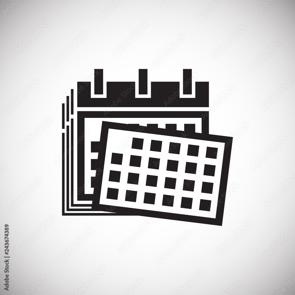 Calendar icon on white background for graphic and web design, Modern simple vector sign. Internet concept. Trendy symbol for website design web button or mobile app Calendar icon on white background for graphic and web design, Modern simple vector sign. Internet concept. Trendy symbol for website design web button or mobile app