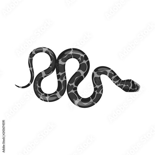 Vector design of harm and bite logo. Set of harm and reptile stock symbol for web.