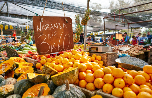 Uruguay, Montevideo, fruit on a market