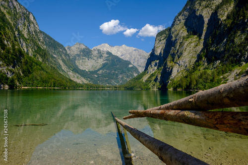 Germany, Bavaria, Upper Bavaria, Berchtesgaden Alps, Berchtesgaden National Park, Salet, Fischunkelalm at Lake Obersee photo