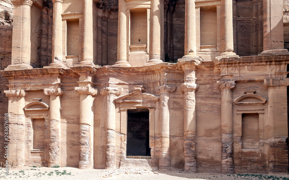 Ruins of the ancient city of Petra in Jordan