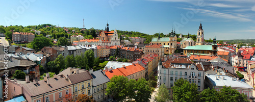 Stare Miasto Przemyśl, Polska. Panorama z wieży zegarowej.