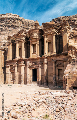 Ruins of the ancient city of Petra in Jordan