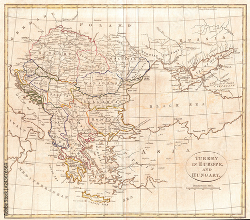 1799  Clement Cruttwell Map of Turkey in Europe