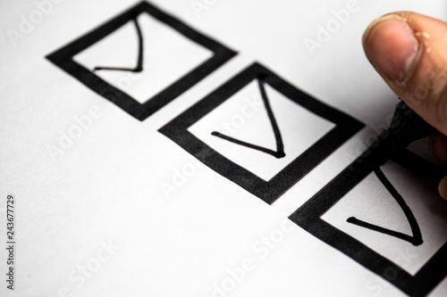 concept of check list with maker