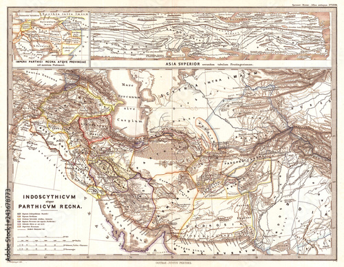 1865, Spruner Map of Persia in Antiquity