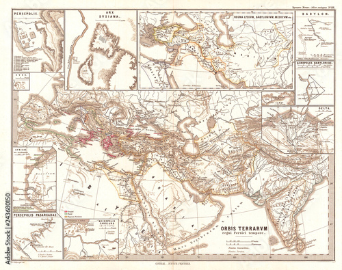 1865, Spruner Map of the World under the Persian Empire