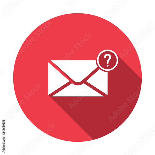 Notification icon with question mark. Notification icon and help, how to, info, query symbol. Vector icon