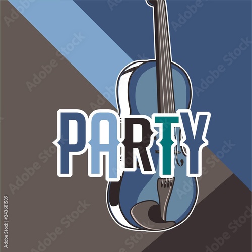 Vector poster for a live music festival with a microphone  acoustic guitar and inscription in retro style. Template for flyers  banners  invitations  brochures and covers